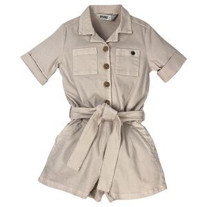 Offcorss Beige Button-Up Romper
